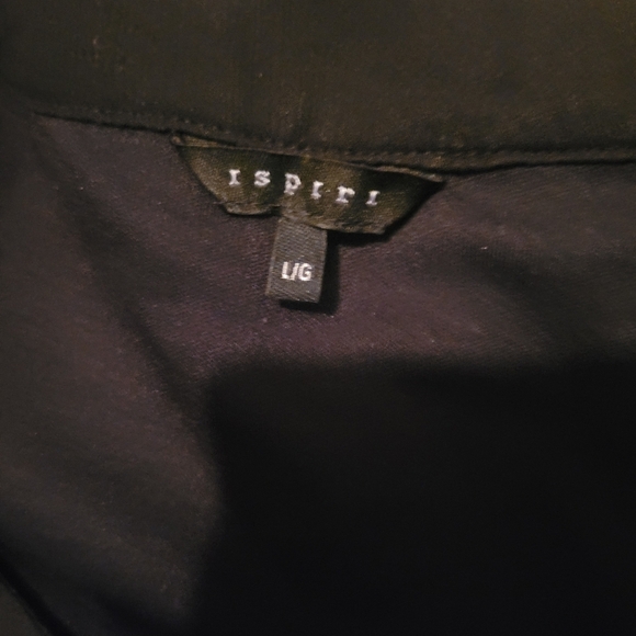 Ispiri Black Semi Sheer Blouse with Tie Neckline L - Picture 7 of 8